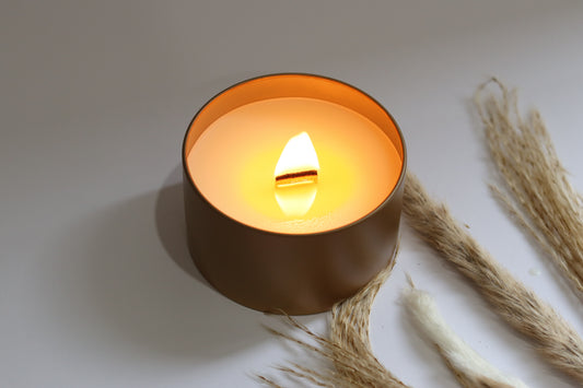 Vanilla and Caramel Tin Candle