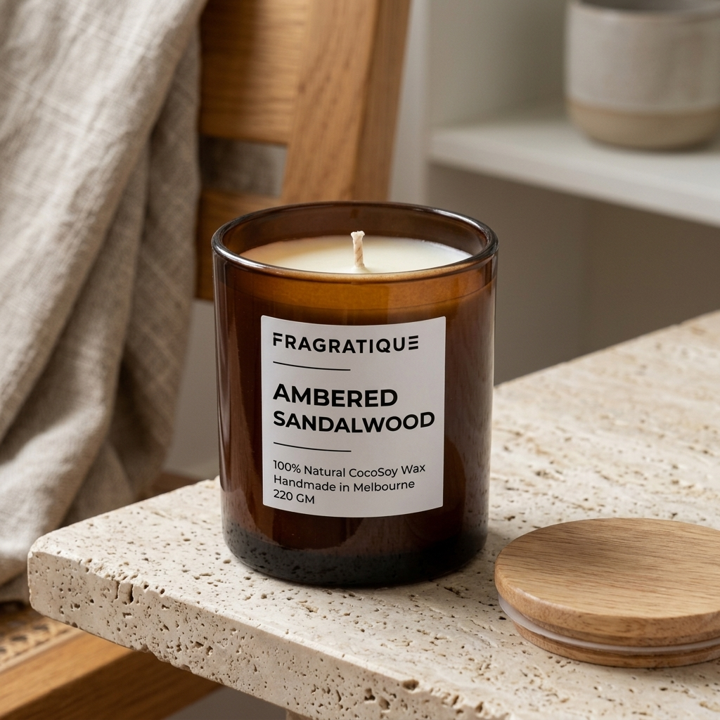 Ambered Sandalwood Small Candle
