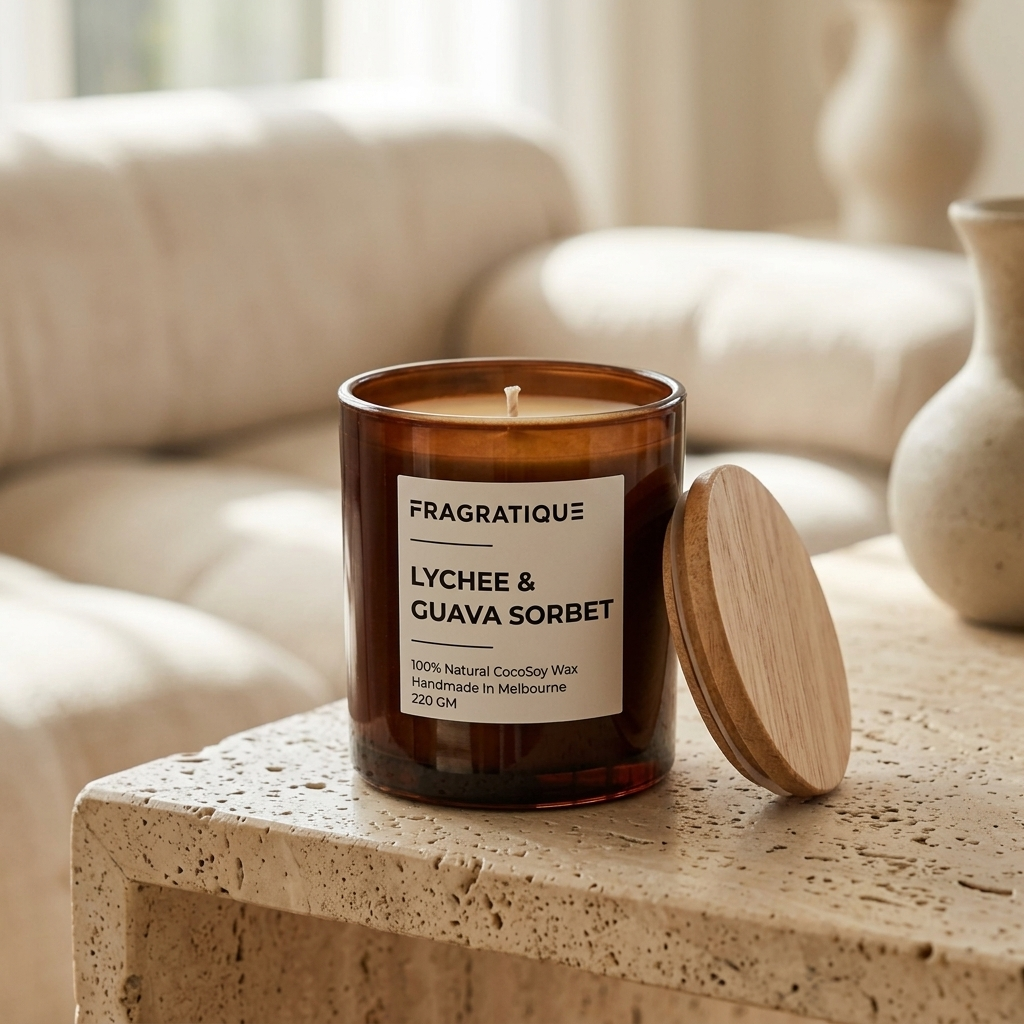 Lychee and Guava Sorbet Small Candle