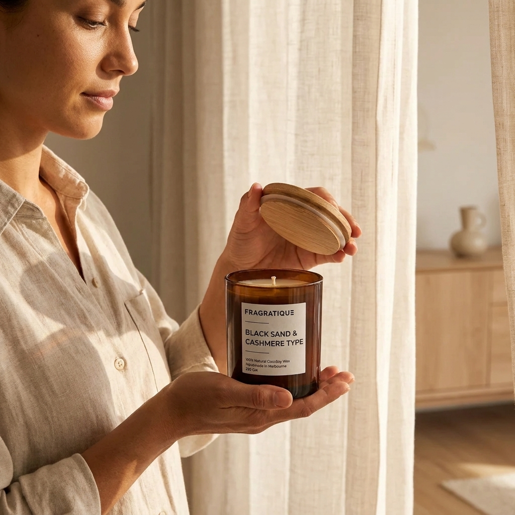Black Sand & Cashmere Type Small Candle