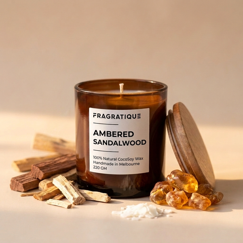 Ambered Sandalwood Small Candle