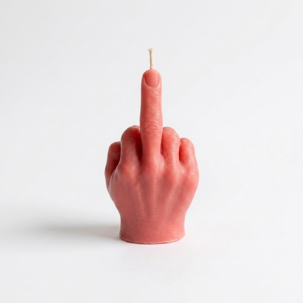 Rude Finger Candle - Large