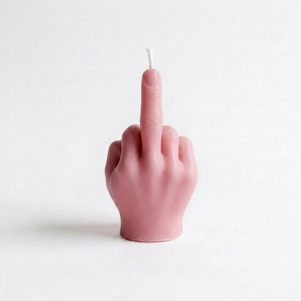 Rude Finger Candle - Large