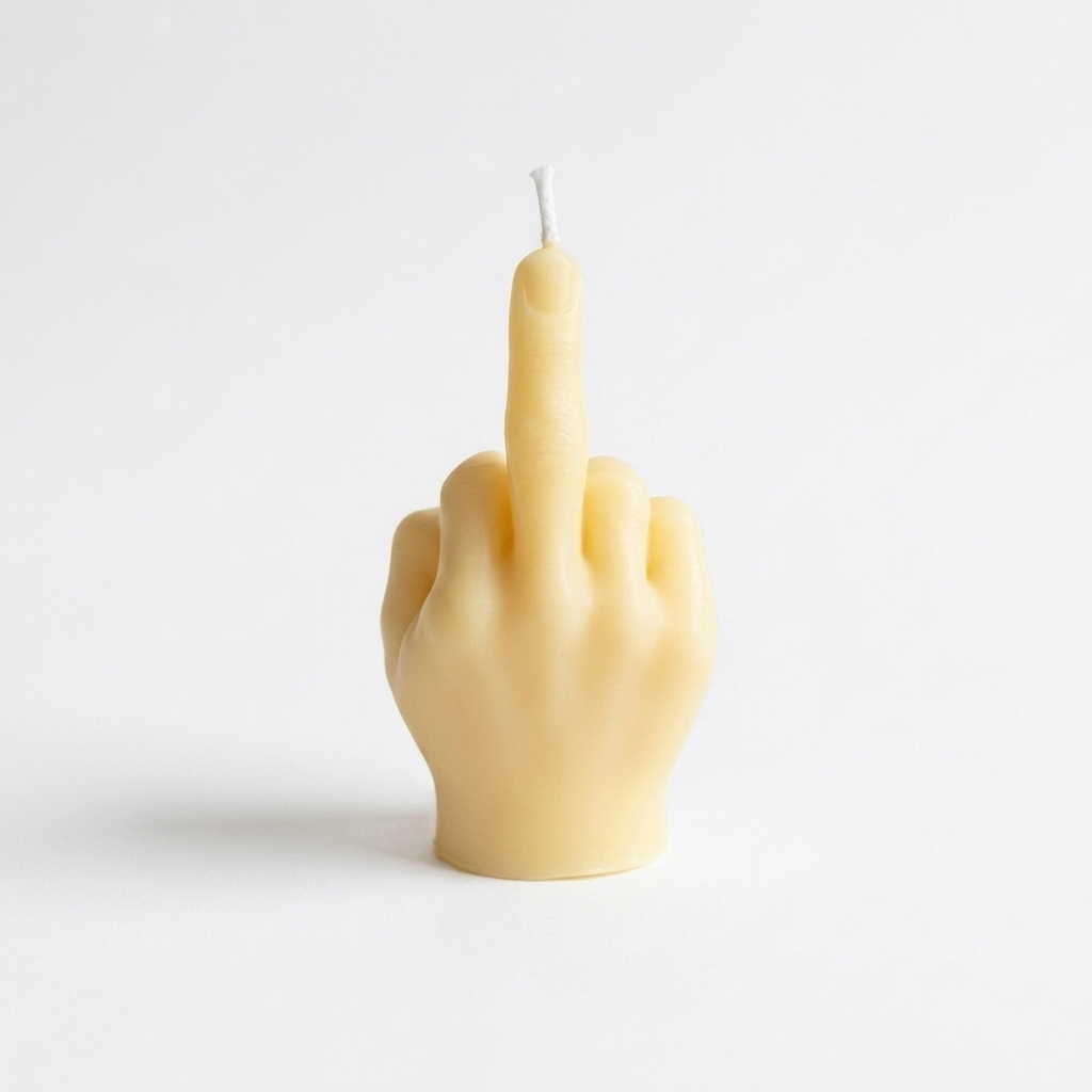 Rude Finger Candle - Large