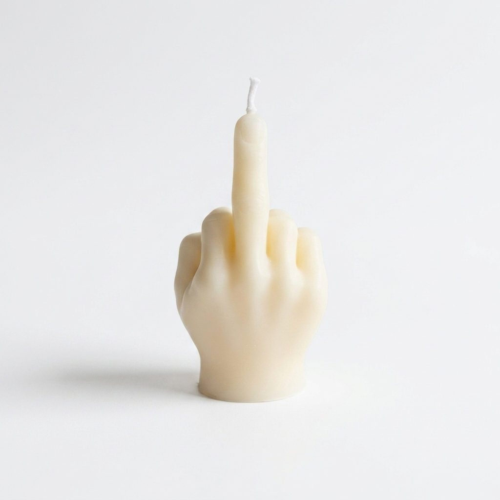 Rude Finger Candle - Large